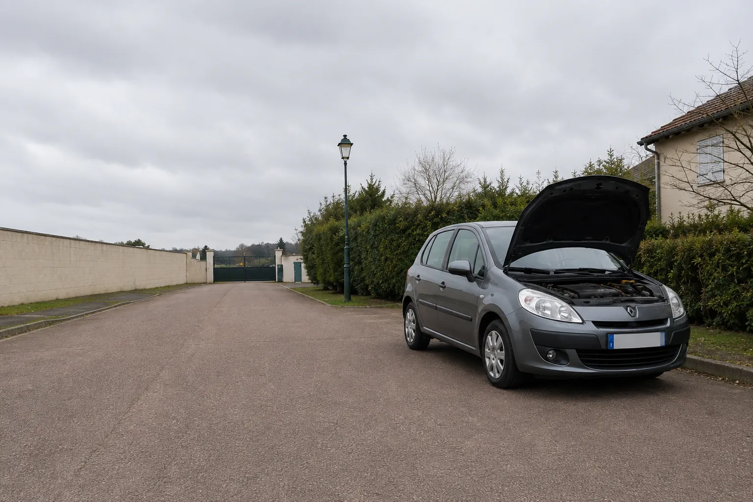 Rachat de voiture en panne : véhicule immobilisé capot ouvert